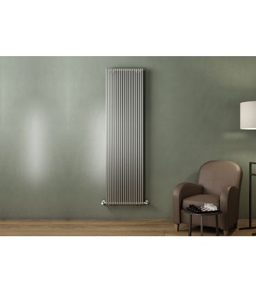 Radiator singland column, Cordivari, collection Giada, stainless steel satin