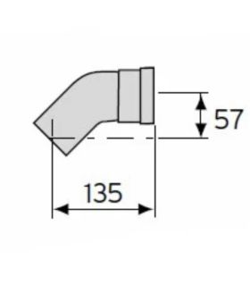 Kit Courbe  45', diametre 80 Vaillant 300834