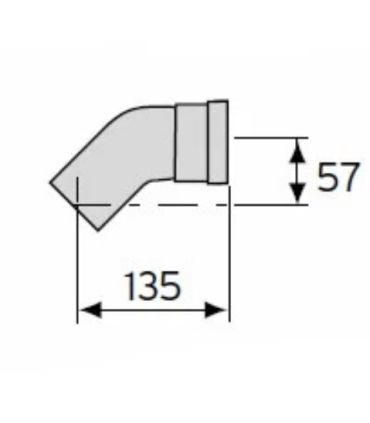 Kit curva 45', diametro 80 Vaillant 300834