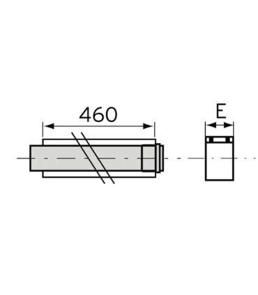 Kit Rallonge diametre 60/100 conduir  fumees traditionnel , Vaillant