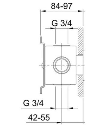 Built in part Stop valve Fantini Fontane Bianche, Lame'