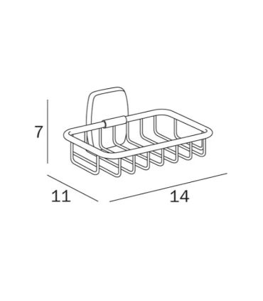 Grille porte-savon sur le mur, Inda  in laiton