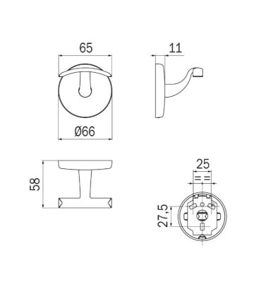 Clothes hook, Inda collection Colorella