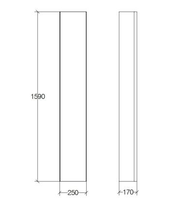 Colonna con anta a specchio Lineabeta Ciacole 8052