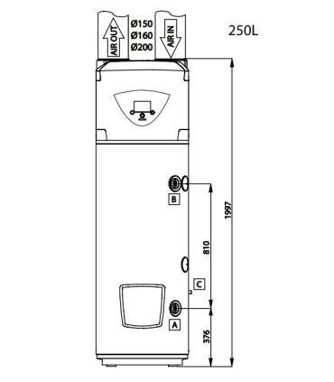 Scaldabagno in pompa di calore Ariston Nuos Plus SYS wifi 3069777