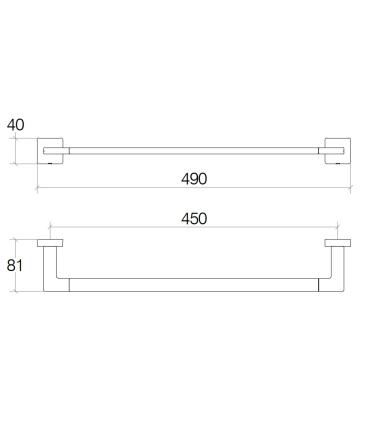 Linear towel holder Lineabeta Dado collection