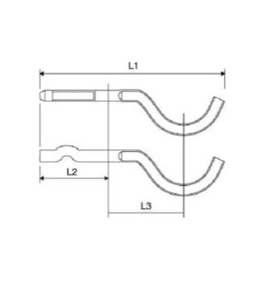 IRSAP pair of shelves kit for Tesi 6 columns, wall fixing