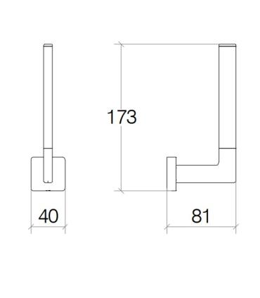 Porta rotolo verticale Lineabeta serie Dado art.61206