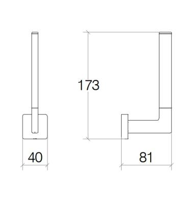 Lineabeta vertical toilet paper holder Dado series art.61206