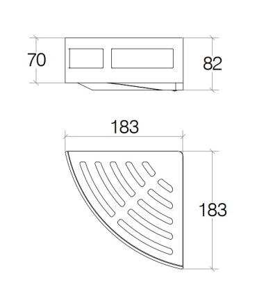 Grille de douche d'angle Lineabeta Filo 50040