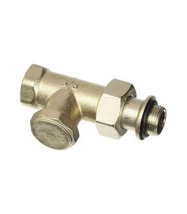 Angled lockshield valve Honeywell for iron