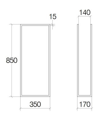 Free standing towel rail for Lineabeta Grela 5117 basin