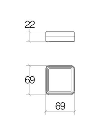 Anneau pour accessoires de comptoir Lineabeta série Dado 61203