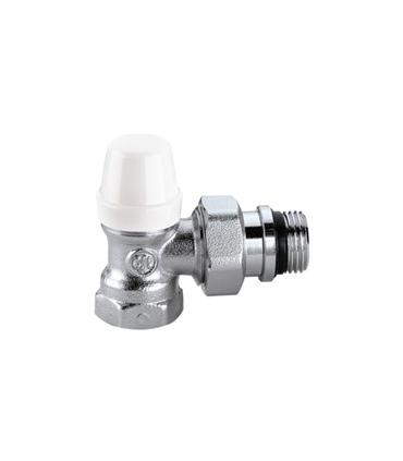 Angled lockshield valve Caleffi, for iron