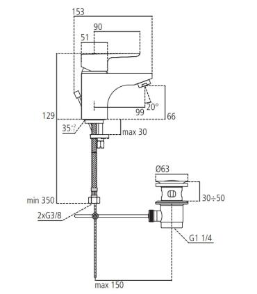 Miscelatore lavabo monoforo Ideal Standard Ceraplan III art.B0700AA