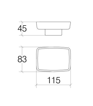 Piattino porta sapone in ceramica Lineabeta serie Dado 61222