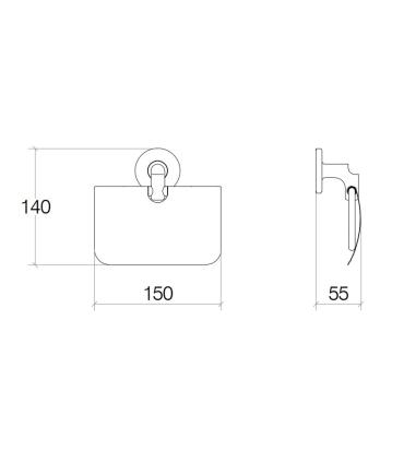 Porte-papier hygiénique couvert Lineabeta Sbeca '61105