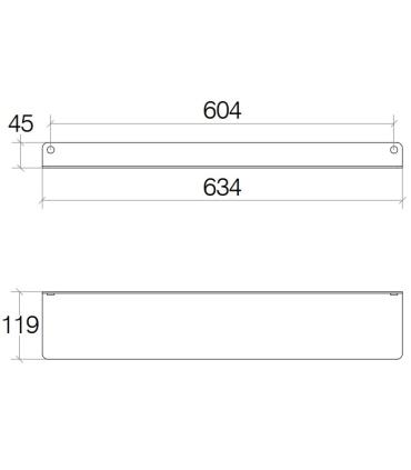 Lineabeta bathroom shelf Saeta series art.51818