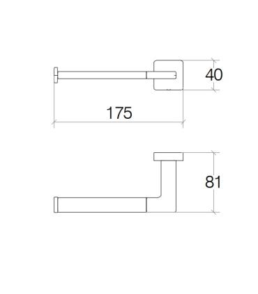 Toilet paper holder without cover Lineabeta Dado series art.61204