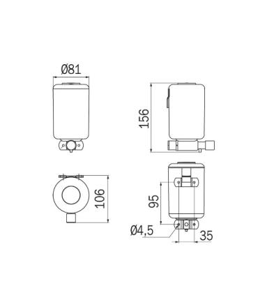 Dispenser sapone INDA Hotellerie a parete 8x11x16 0,5lt, Cromo, A05670