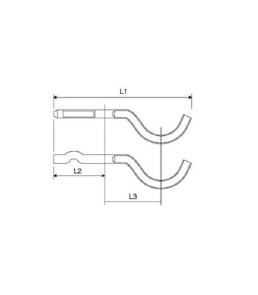 IRSAP pair of shelves kit for Tesi 6 columns, wall fixing