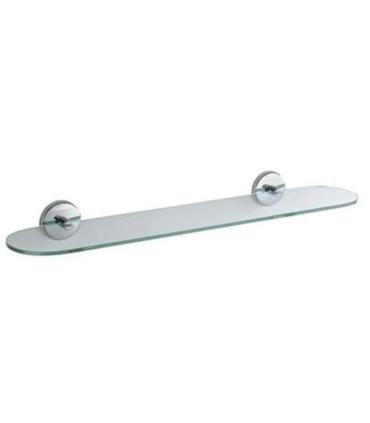 Bathroom shelf with ledge made of glass, Inda collection Colorella