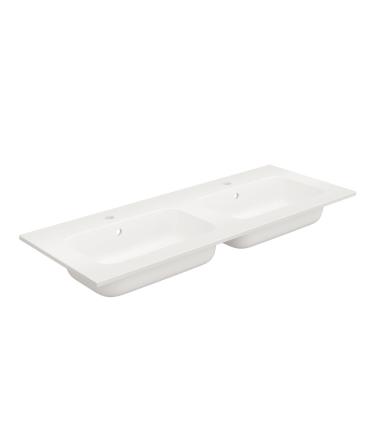 Lavabo à double console pour meuble Lineabeta Grela 1 trou