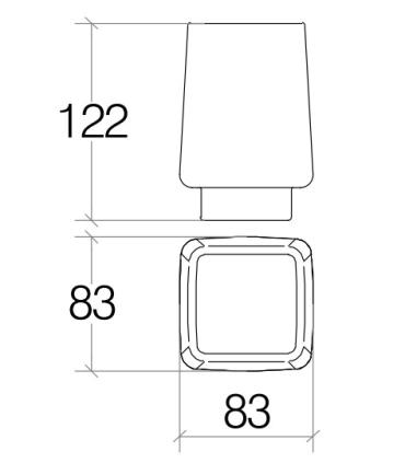 Lineabeta ceramic glass Dado series art.61221