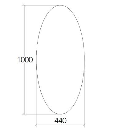 Reversible oval mirror Lineabeta Speci 56301