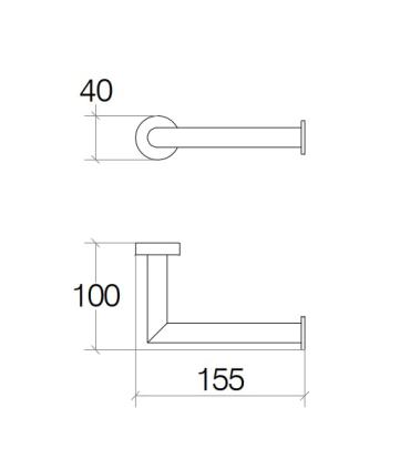 Porte-rouleau Lineabeta Série Baketo Chrome Art.5204