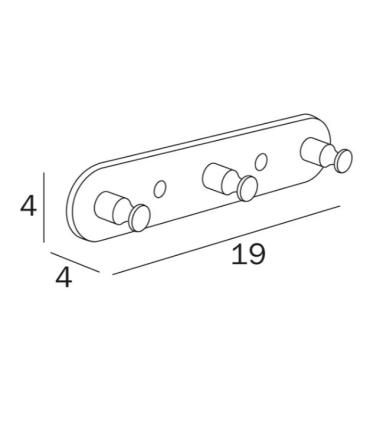 Clothes hook INDA stainless steel brushed