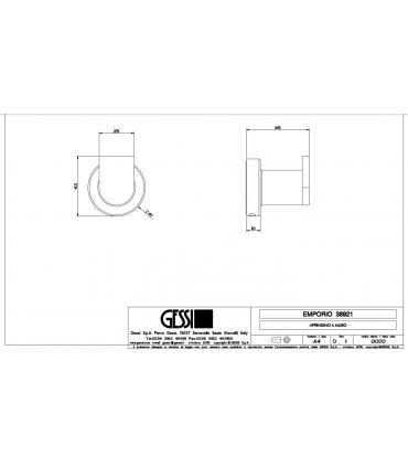 Cintre simple avec crochet, série Gessi Emporio art. 38921