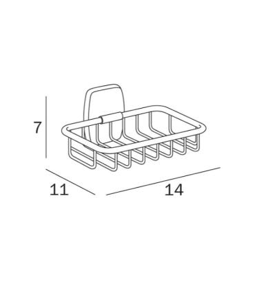 Grille porte-savon sur le mur, Inda  in laiton