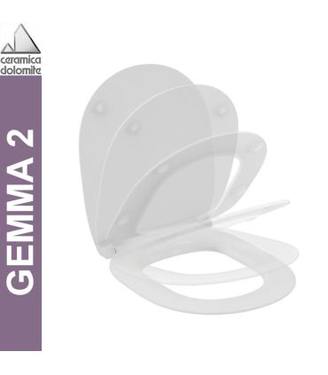 Sedile con cerniere in plastica Ceramica dolomite serie Gemma 2