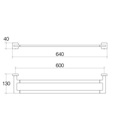 Porte-serviettes double Lineabeta série Dado 61212