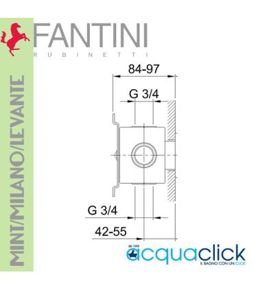 Built in part Stop valve Fantini Fontane Bianche, Lame'