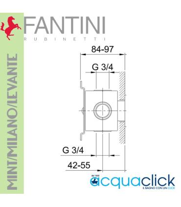 Corpo incasso rubinetto d'arresto Fantini Fontane Bianche, Lame' art.D