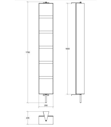 Rotating mirror column Lineabeta Ciacole 8059