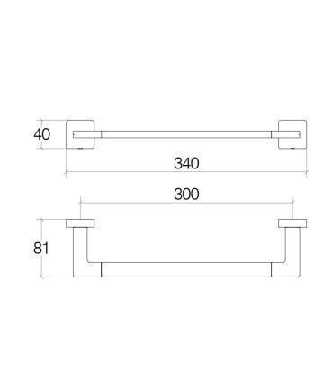 Porte-serviettes linéaire Lineabeta collection Dado