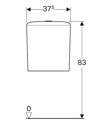 Réservoir pour WC monobloc Geberit Icon Square 228950000