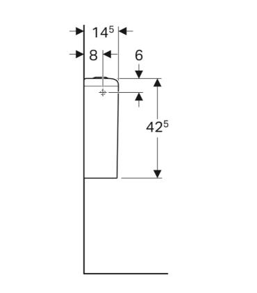 Cassetta per wc monoblocco Geberit Icon Square 228950000