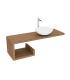 Gobba plan gauche pour lavabo avec consoles apparentes Lineabeta De Sora