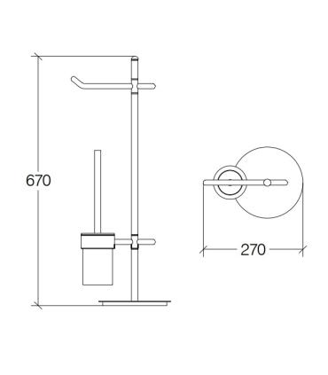 Lineabeta Stela support de toilette 51111