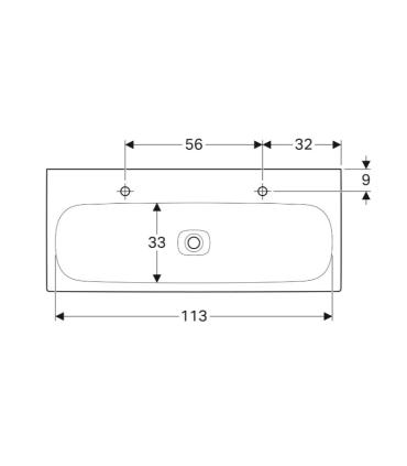 Mitigeur lavabo 2 trous Geberit Citterio 500.553.01.1