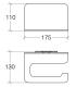 Lineabeta single roll holder Curva '5151 series