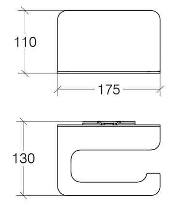 Lineabeta single roll holder Curva '5151 series