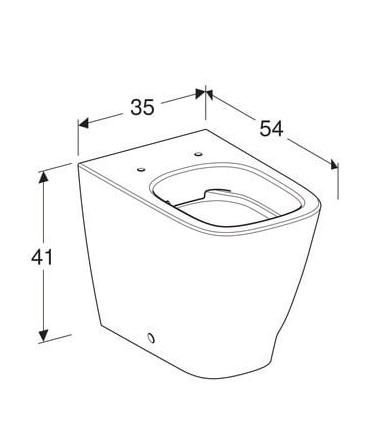 WC suspendu Geberit Smyle Square sans rebord