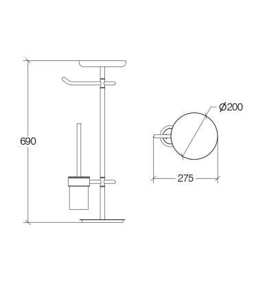 Support de toilette Lineabeta Stela 5111