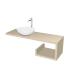 Bosse droite pour lavabo avec supports apparents Lineabeta De Sora