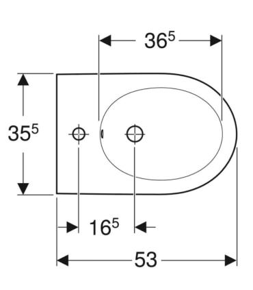 Geberit Icon New wall hung bidet one hole
